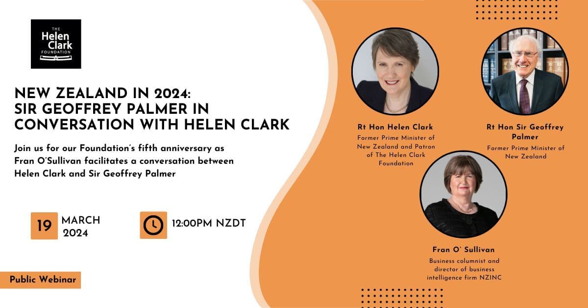 Webinar: Celebrating five years of the Helen Clark Foundation