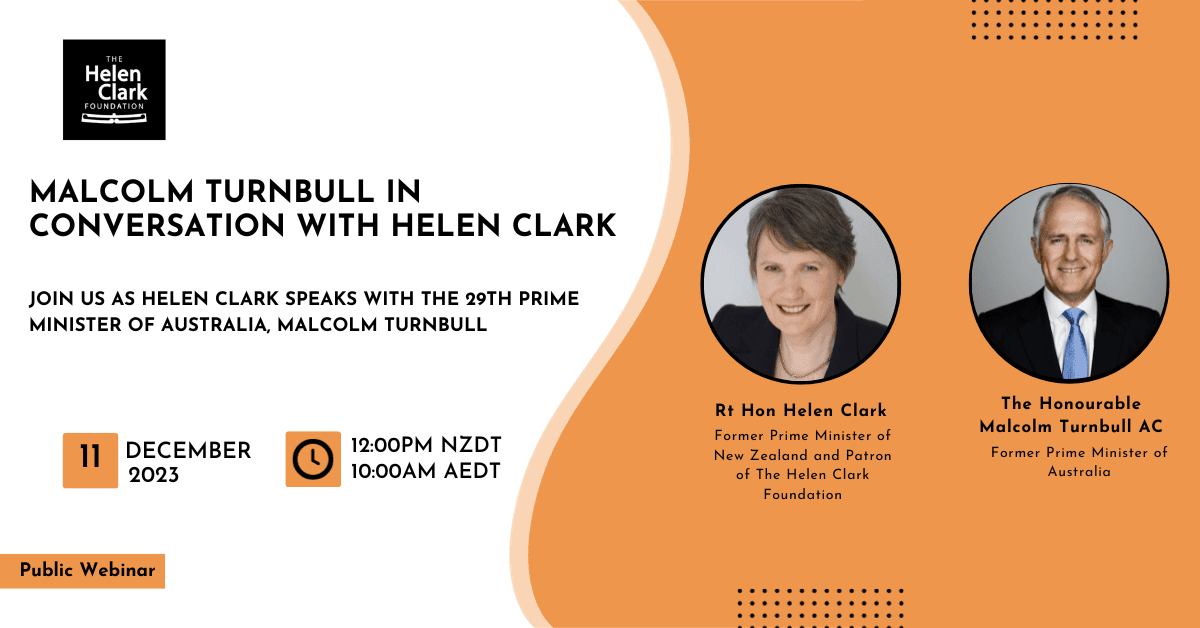 Malcolm Turnbull in conversation with Helen Clark